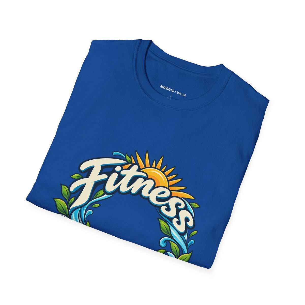 Graphic fitness T-shirt featuring the "Fitness Can Leave You Room to Breathe" design.