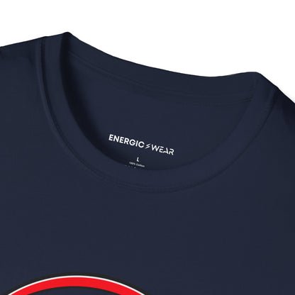 Graphic fitness T-shirt featuring the "Control the Swing Own the Bell" design.