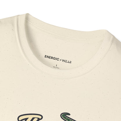 Graphic fitness T-shirt featuring the "The Long Run Starts at the Laces" design.