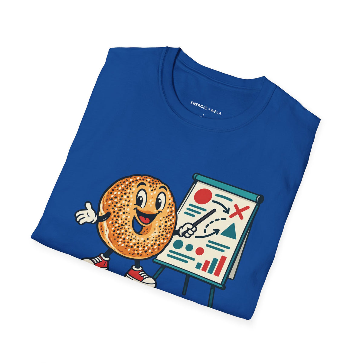 Graphic fitness T-shirt featuring the "Bagels Are Part of the Briefing" design.