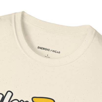 Graphic fitness T-shirt featuring the "Her First Race Deserves Full Volume" design.