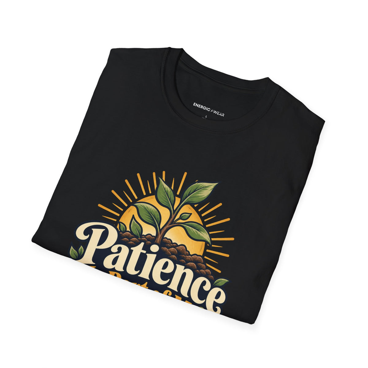Graphic fitness T-shirt featuring the "Patience Is Part of My Training Prayer" design.