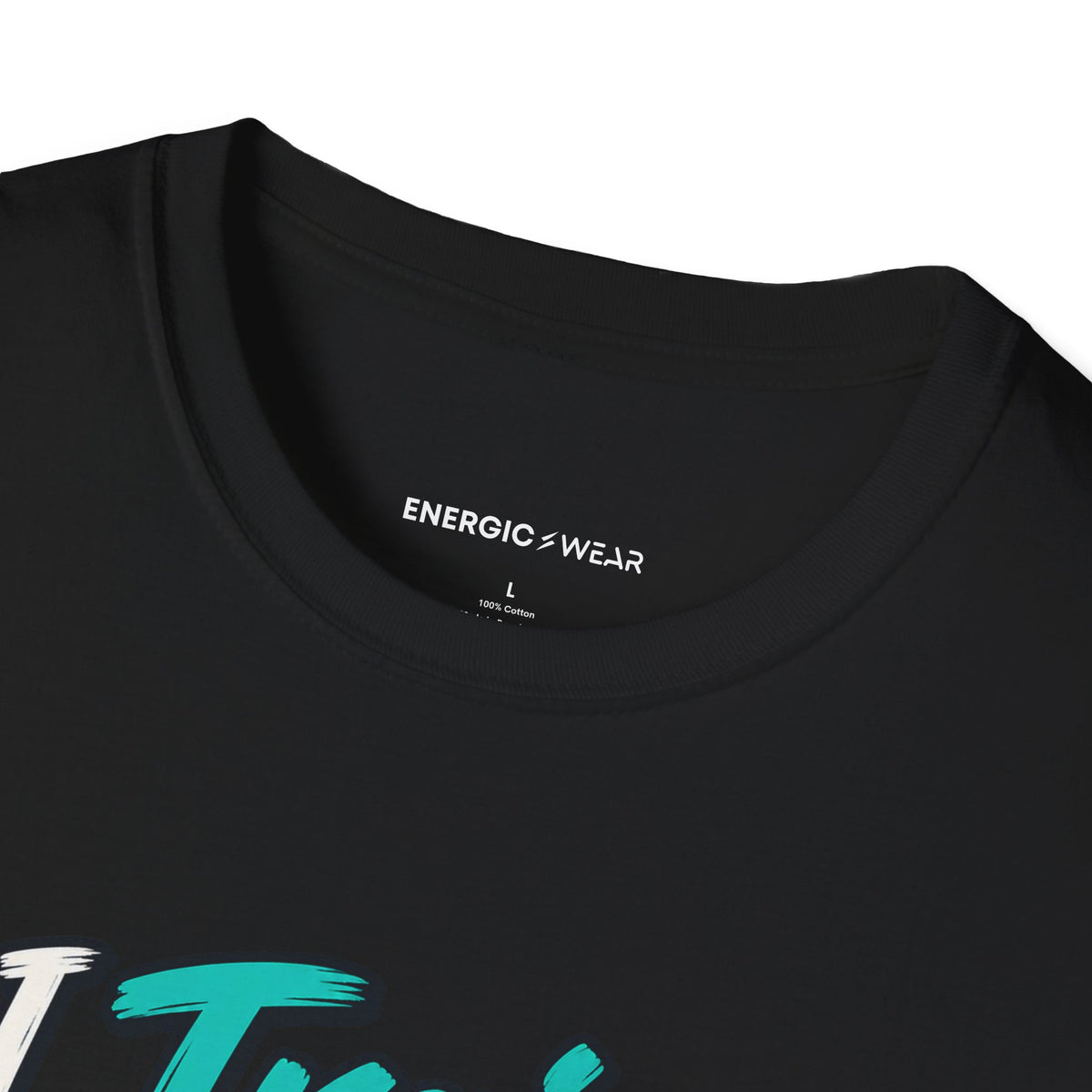 Graphic fitness T-shirt featuring the "I Train for My Own Yes" design.
