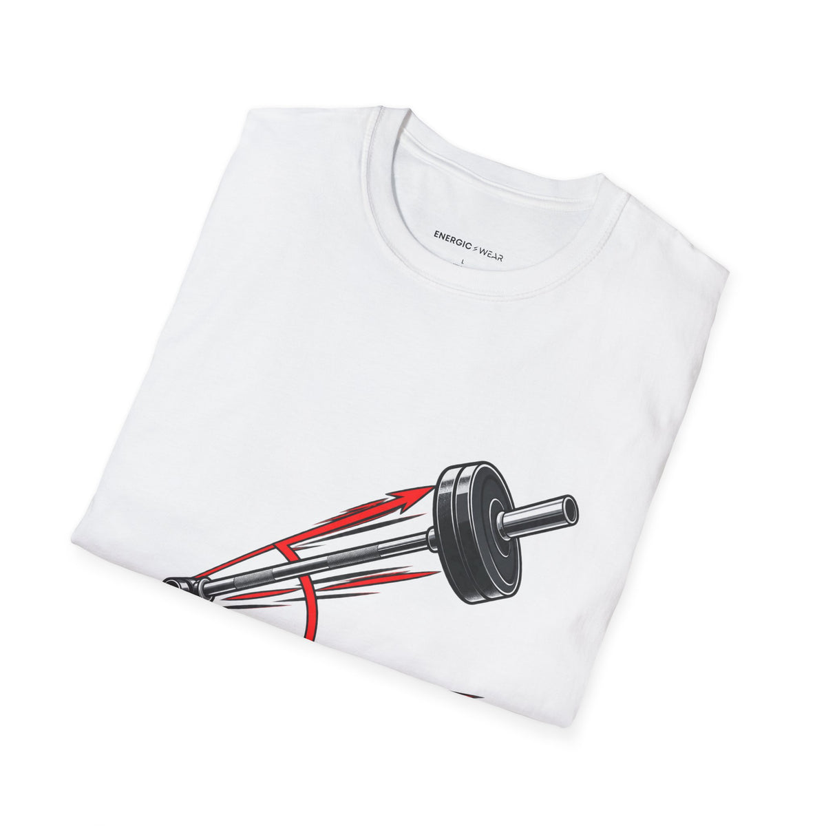 Graphic fitness T-shirt featuring the "The Landmine Has a New Angle" design.