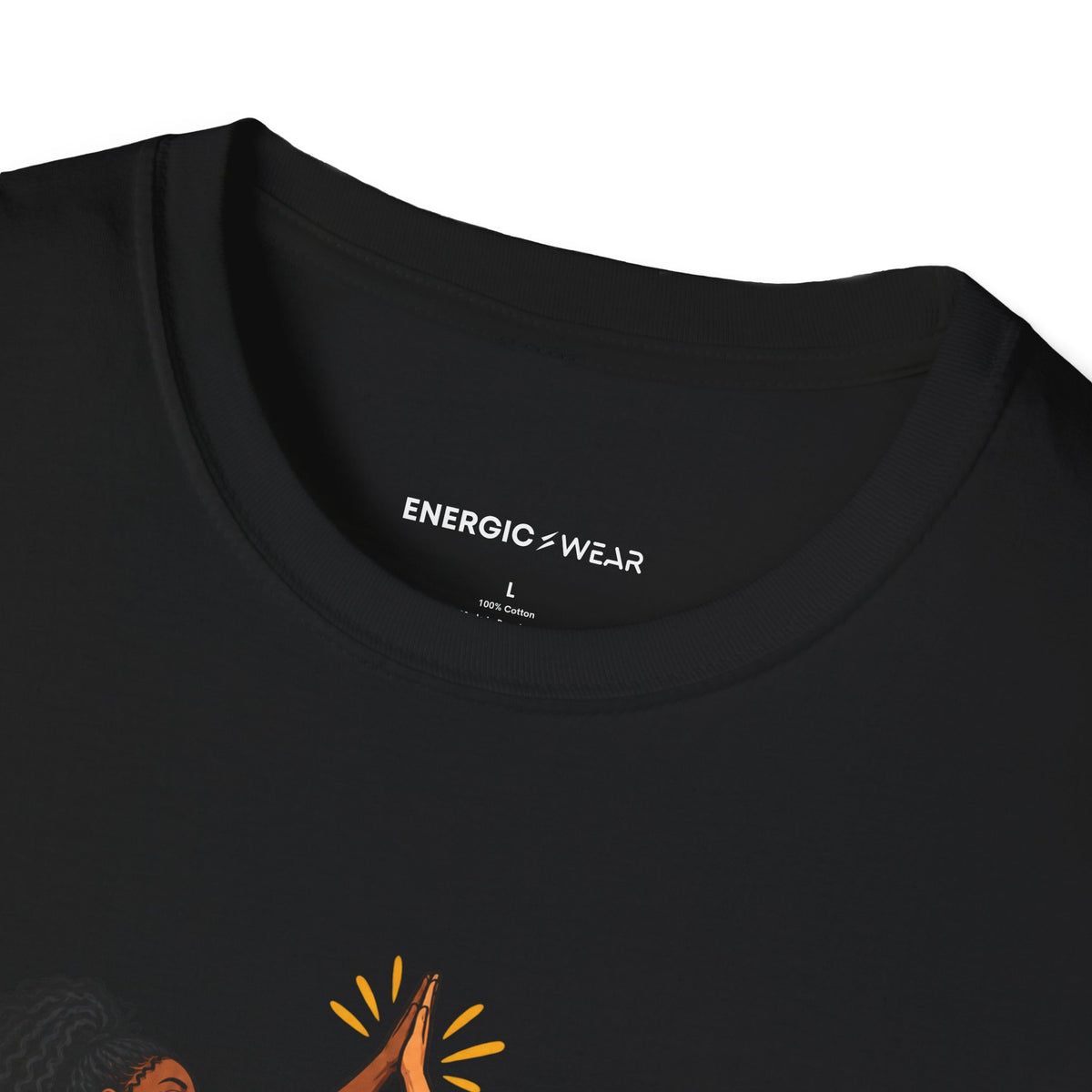 Graphic fitness T-shirt featuring the "She Celebrates the Woman Beside Her" design.