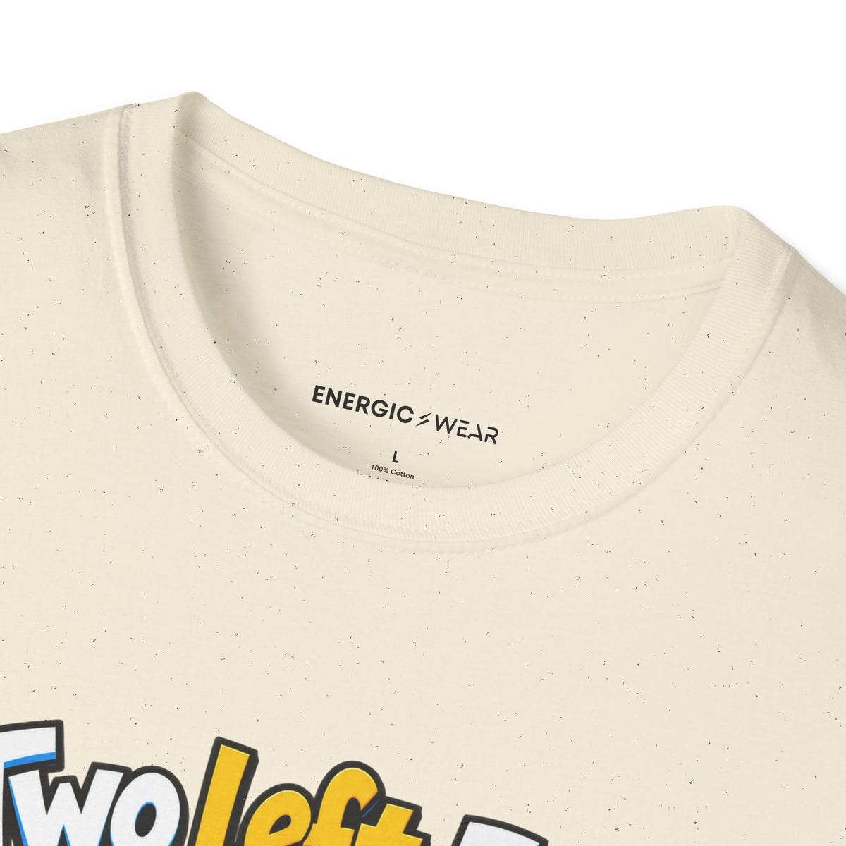 Graphic fitness T-shirt featuring the "Two Left Feet Met the Agility Ladder" design.