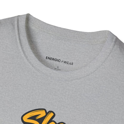 Graphic fitness T-shirt featuring the "She Belongs on the Platform" design.