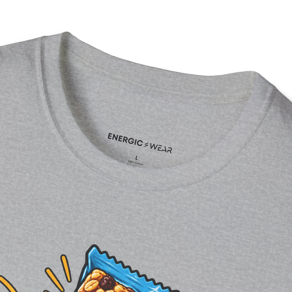 Graphic fitness T-shirt featuring the "The Snack Pocket Is Essential Equipment" design.