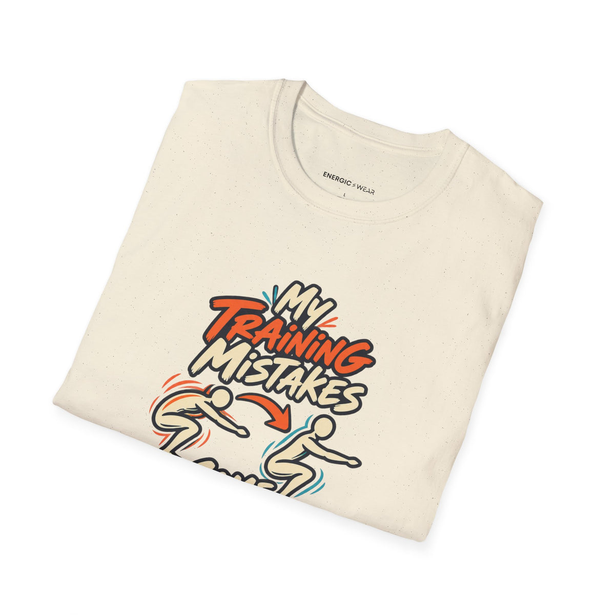 Graphic fitness T-shirt featuring the "My Training Mistakes Come With Useful Notes" design.