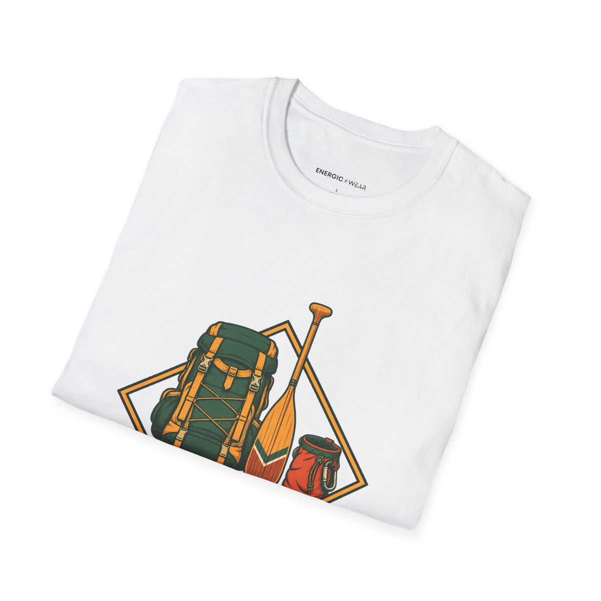Graphic fitness T-shirt featuring the "I Carry My Own Adventure Gear" design.