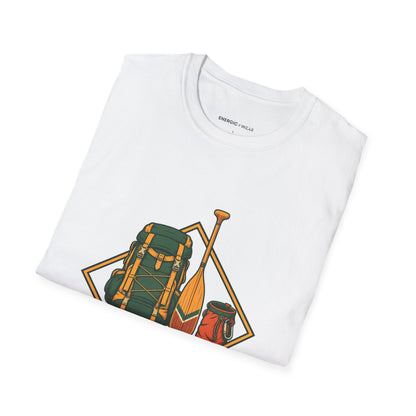 Graphic fitness T-shirt featuring the "I Carry My Own Adventure Gear" design.