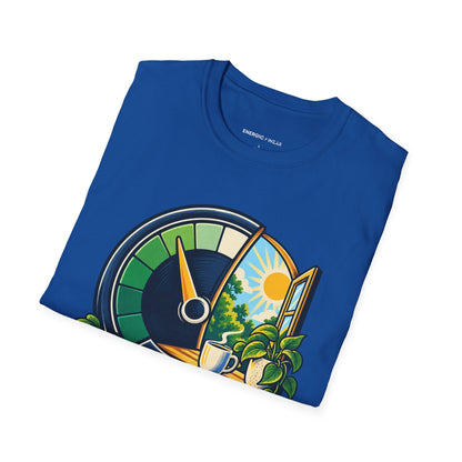 Graphic fitness T-shirt featuring the "Leave Some Energy for Living" design.