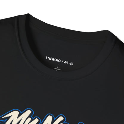 Graphic fitness T-shirt featuring the "My Next Chapter Has Training Shoes" design.