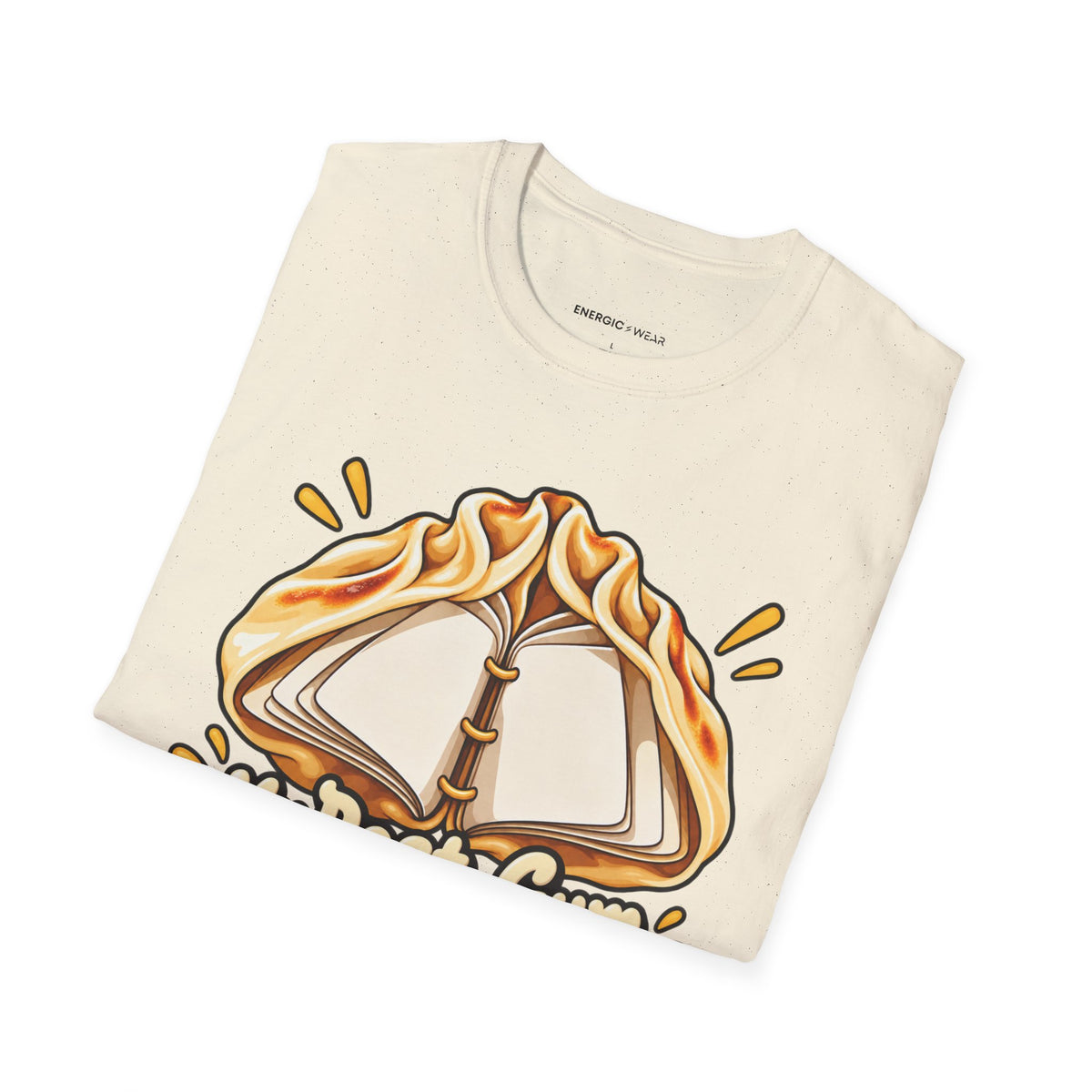 Graphic fitness T-shirt featuring the "My Post-Gym Plans Are Folded Like Dumplings" design.