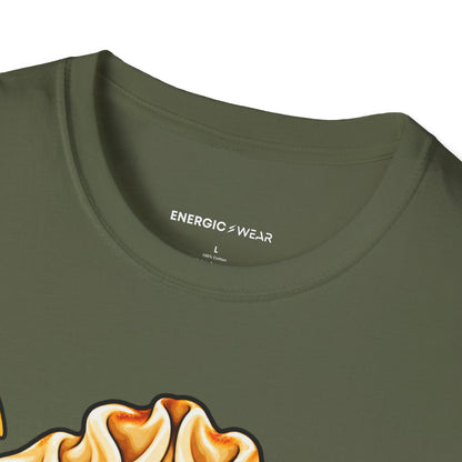 Graphic fitness T-shirt featuring the "My Post-Gym Plans Are Folded Like Dumplings" design.