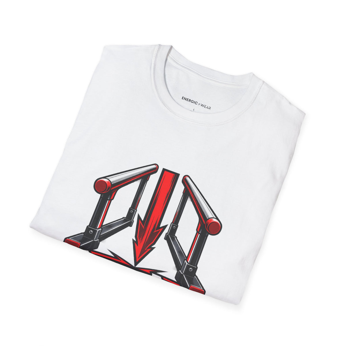 Graphic fitness T-shirt featuring the "Parallel Bars Singular Focus" design.