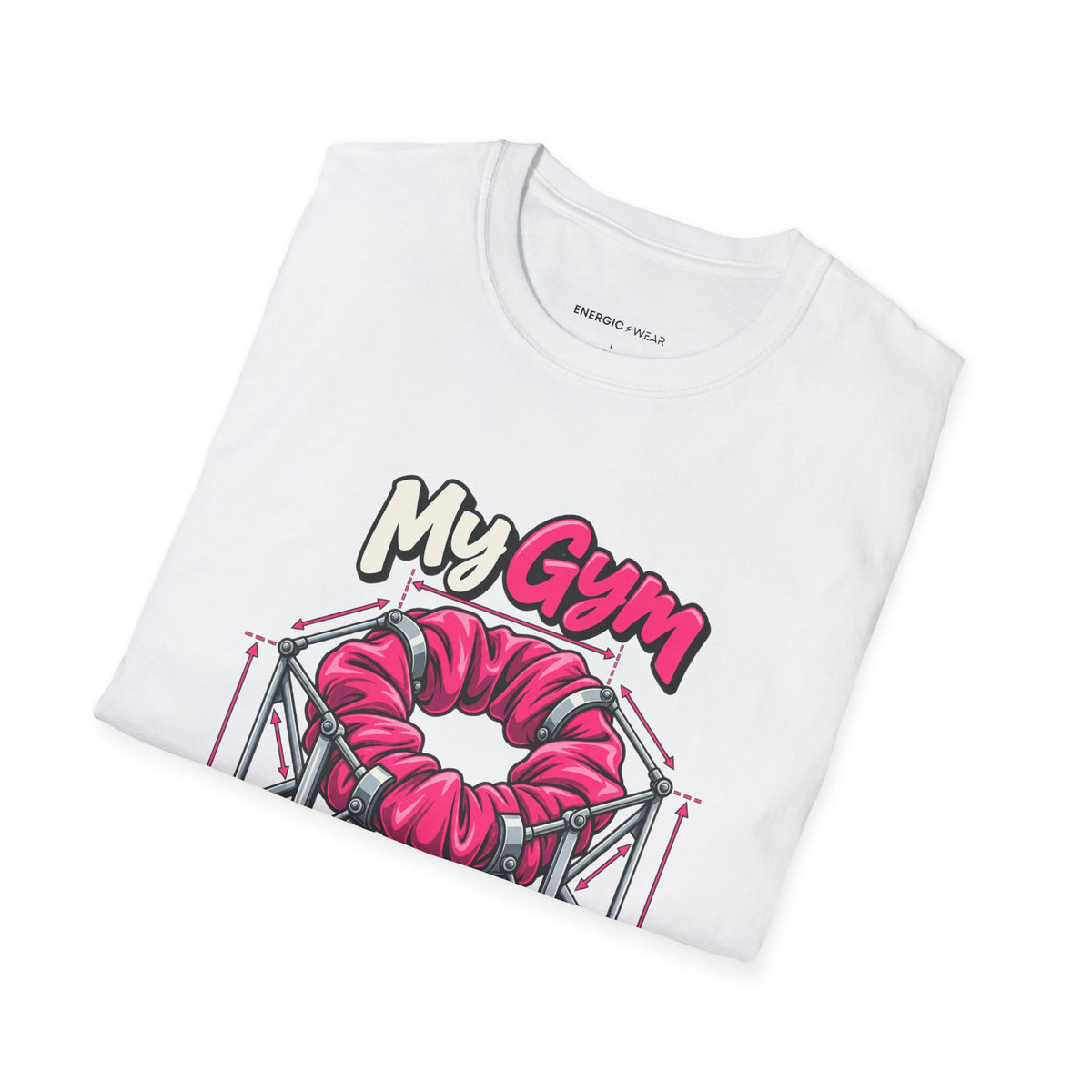 Graphic fitness T-shirt featuring the "My Gym Ponytail Has Structural Integrity" design.