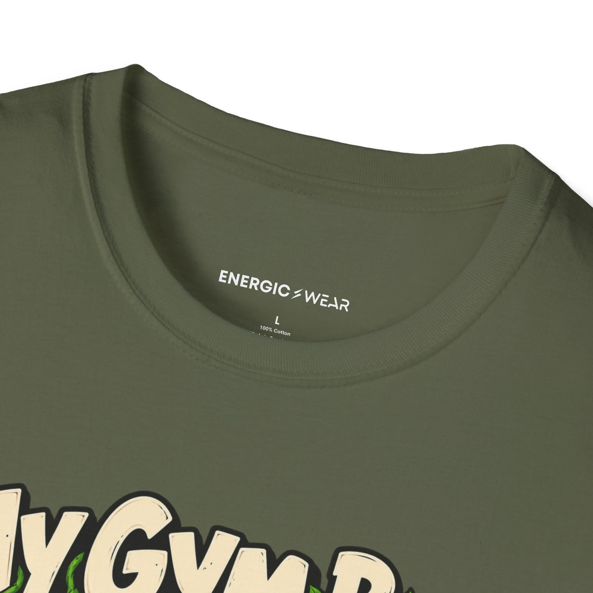 Graphic fitness T-shirt featuring the "My Gym Bag Has Its Own Ecosystem" design.