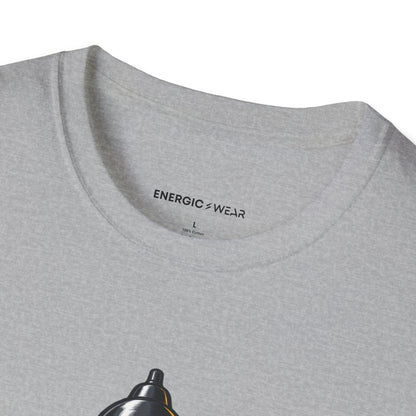 Graphic fitness T-shirt featuring the "I Plate My Food with Championship Focus" design.