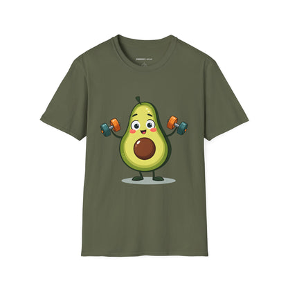 Healthy Fit Avocado - Funny Fitness Workout Tee