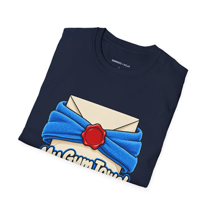 Graphic fitness T-shirt featuring the "My Gym Towel Has a Confidentiality Clause" design.