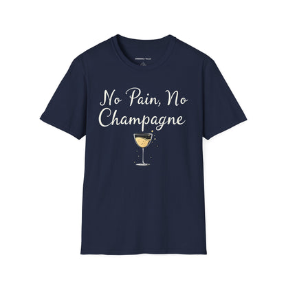 NO PAiN NO CHAMPAGNE! TShirt – Funny Fitness Tee