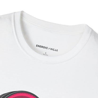 Graphic fitness T-shirt featuring the "She Has a Voice Behind the Microphone" design.