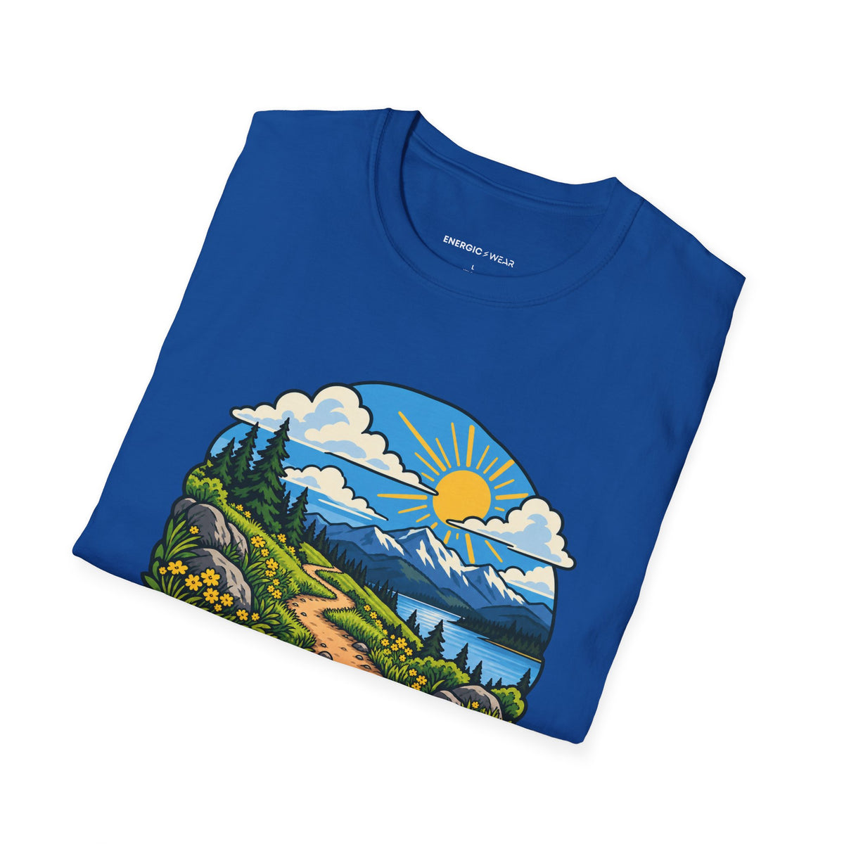 Graphic fitness T-shirt featuring the "Weather Report Excellent for Wandering" design.
