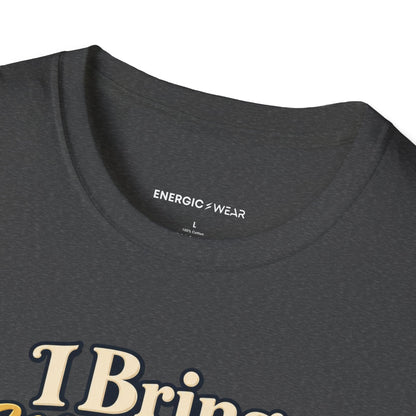 Graphic fitness T-shirt featuring the "I Bring My Nerves and Prayers to Training" design.