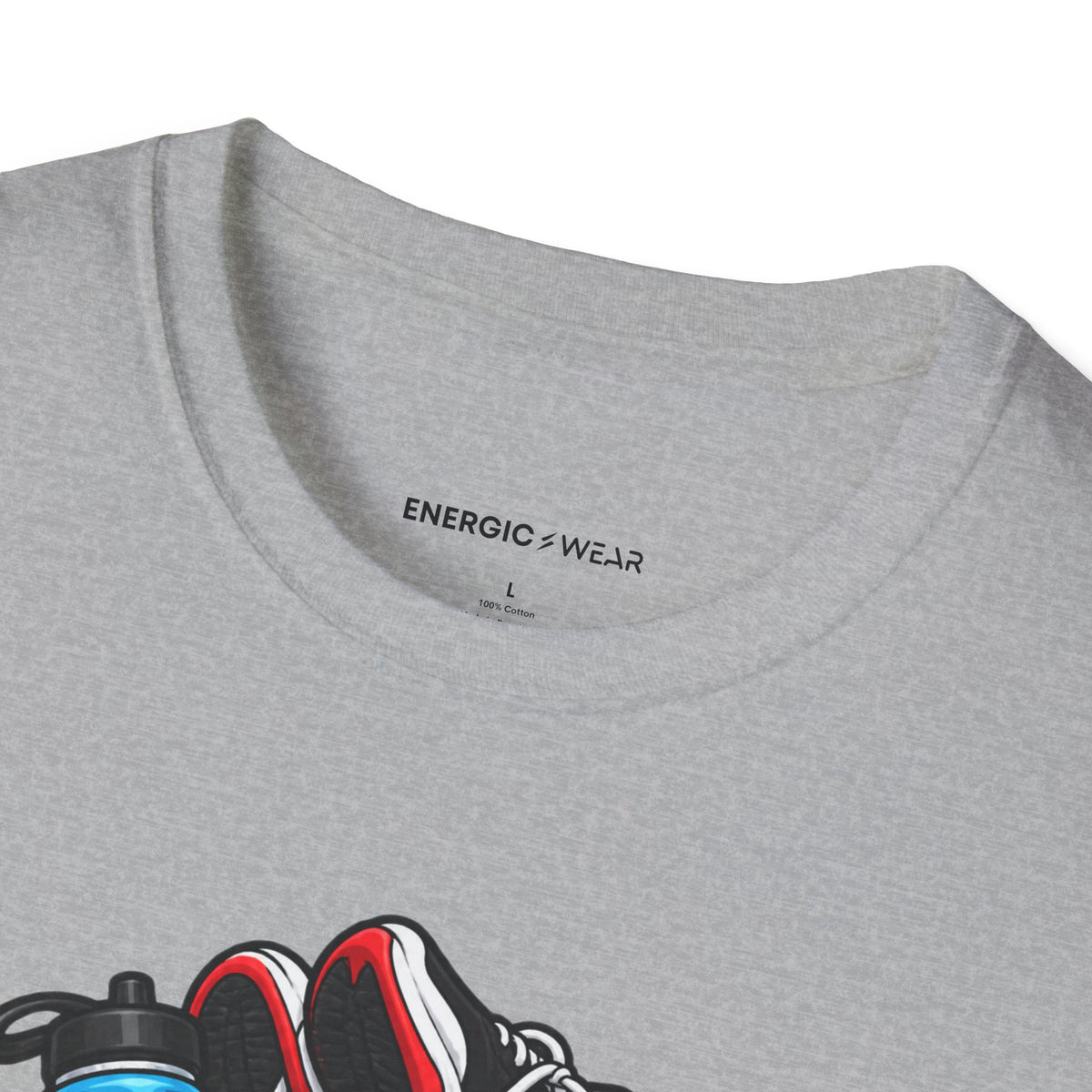 Graphic fitness T-shirt featuring the "I Need a Spotter for My Gym Bag" design.