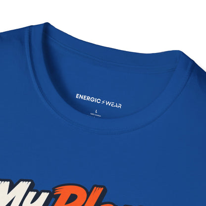 Graphic fitness T-shirt featuring the "My Plans Have Changed Into Training Shoes" design.