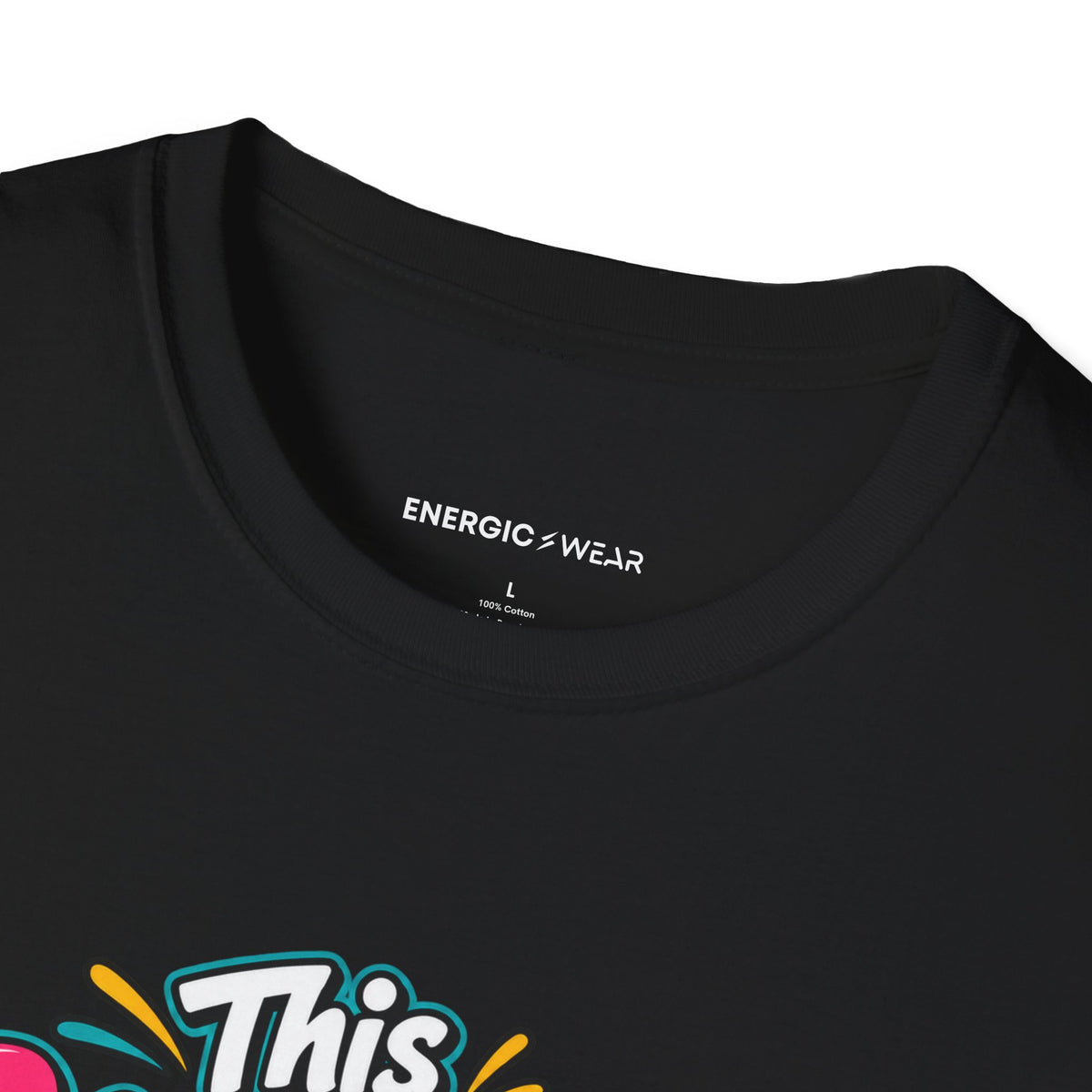 Graphic fitness T-shirt featuring the "This Dance Floor Has a Frequent-Flyer Program" design.