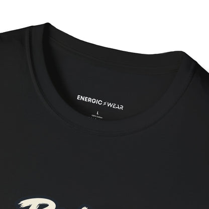 Graphic fitness T-shirt featuring the "Bring Patience to the Plateau" design.