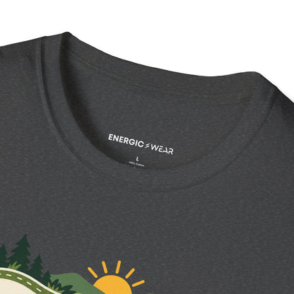 Graphic fitness T-shirt featuring the "My Weekend Includes Unhurried Miles" design.