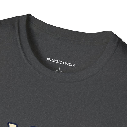 Graphic fitness T-shirt featuring the "A Quiet Morning Can Still Move You" design.