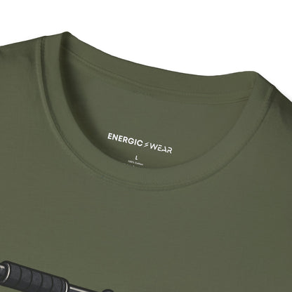 Graphic fitness T-shirt featuring the "My Pull-Up Bar Is Reviewing My Application" design.