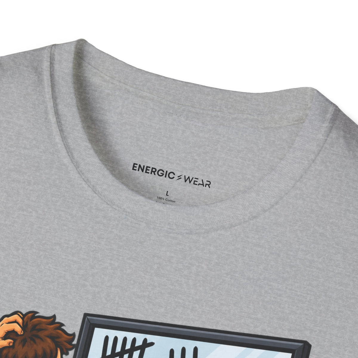 Graphic fitness T-shirt featuring the "The Mirror Caught Me Counting Wrong" design.