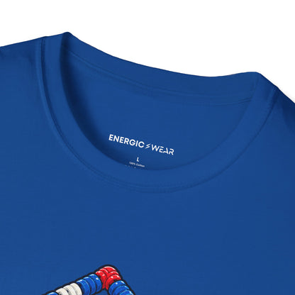 Graphic fitness T-shirt featuring the "Practice Makes the Pool Feel Like Home" design.