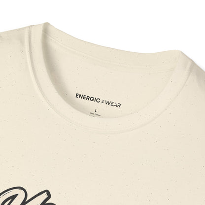 Graphic fitness T-shirt featuring the "Your Body Can Learn a New Language" design.