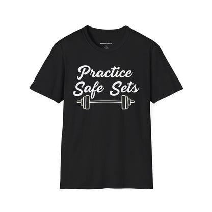 Practice Safe Sets Tshirt – Motivational Gym Tee