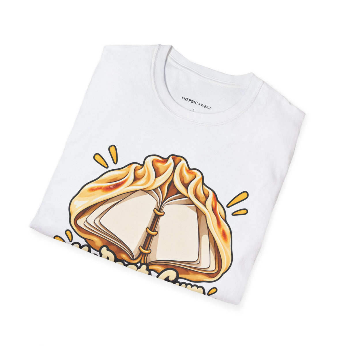 Graphic fitness T-shirt featuring the "My Post-Gym Plans Are Folded Like Dumplings" design.