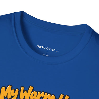 Graphic fitness T-shirt featuring the "My Warm-Up Took the Scenic Route" design.