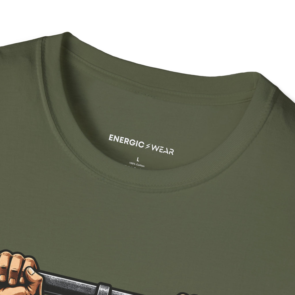 Graphic fitness T-shirt featuring the "Hang Time Earned by Hand" design.