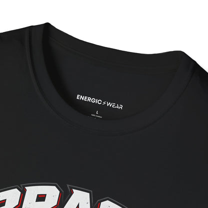 Graphic fitness T-shirt featuring the "Brace for the Work You Chose" design.