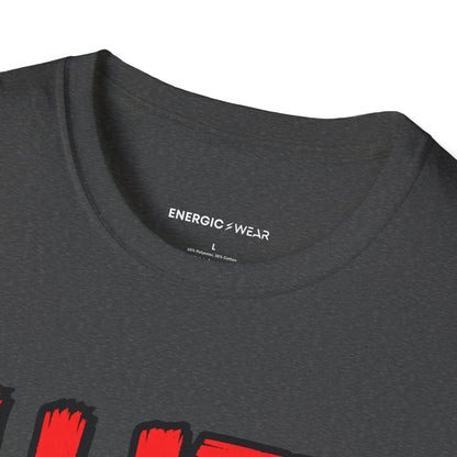 Graphic fitness T-shirt featuring the "I Lift Because Punching People Is Frowned Upon" design.