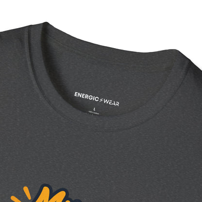 Graphic fitness T-shirt featuring the "My Commute Includes a Little Movement" design.