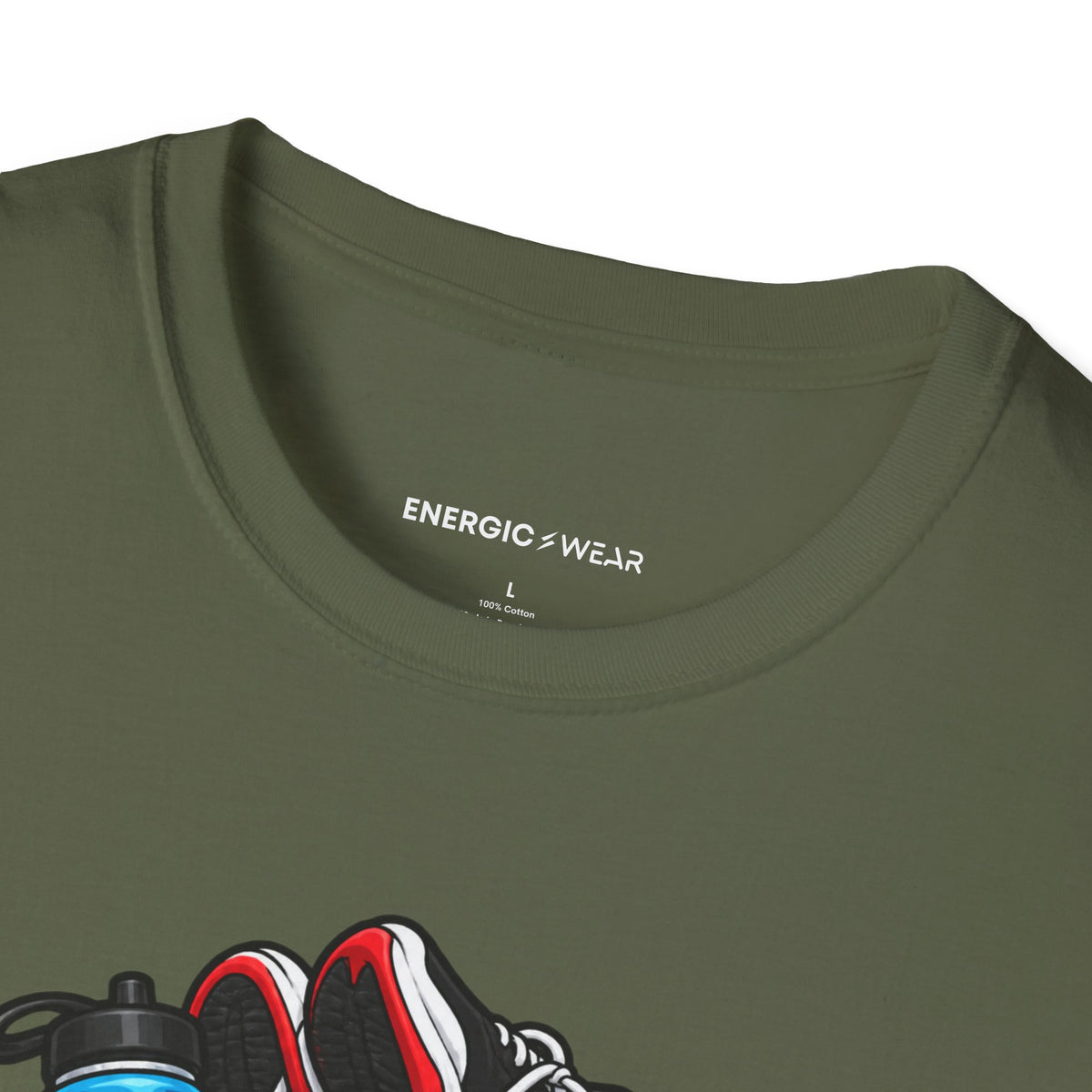 Graphic fitness T-shirt featuring the "I Need a Spotter for My Gym Bag" design.