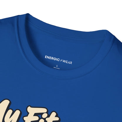 Graphic fitness T-shirt featuring the "My Fitness Has an Off Switch" design.