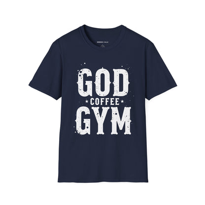 God, Coffee and Gym! Funny Faith & Fitness Tee