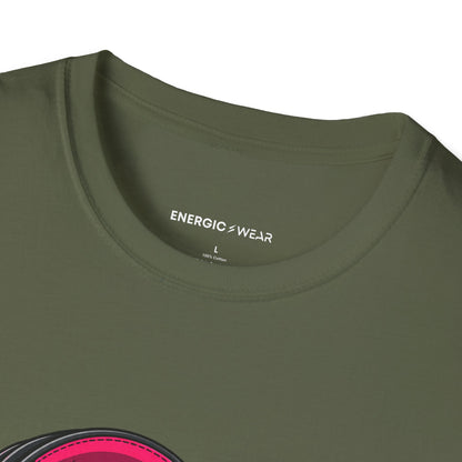 Graphic fitness T-shirt featuring the "She Has a Voice Behind the Microphone" design.